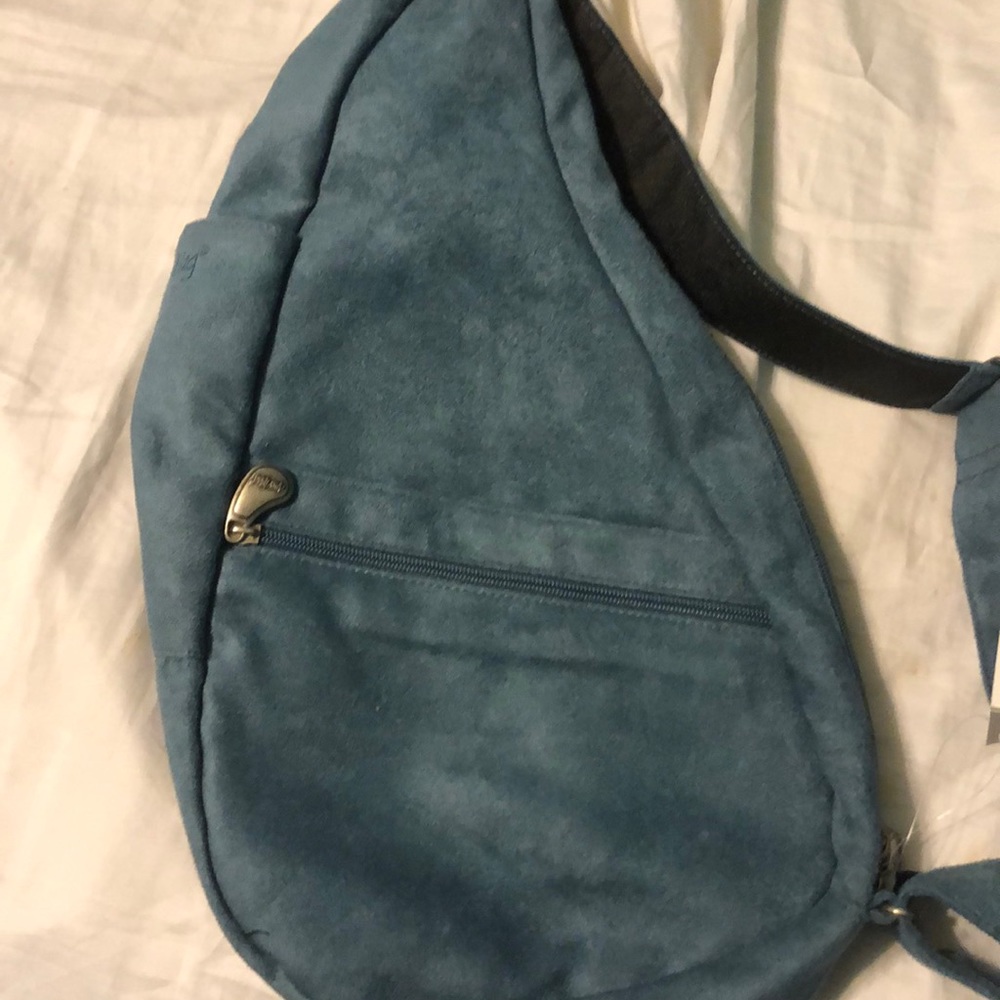 Light blue velvet bag